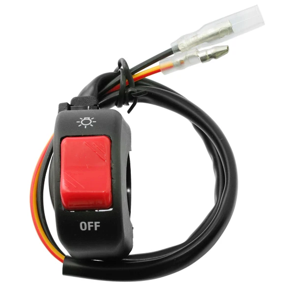Headlight ON/OFF Switch 20mm Width (Black) For Universal motorcycle switches (11000008221248)