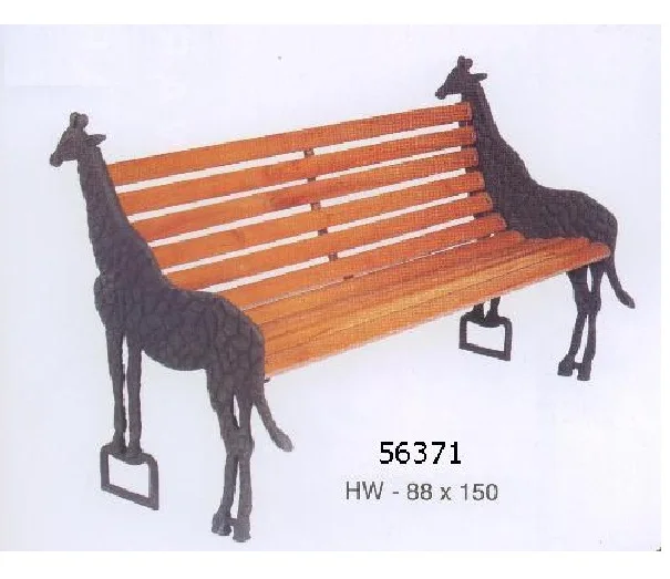 Hot Whole Sale Cast Iron Garden Bench Metal & Wood Combined for Garden Decoration