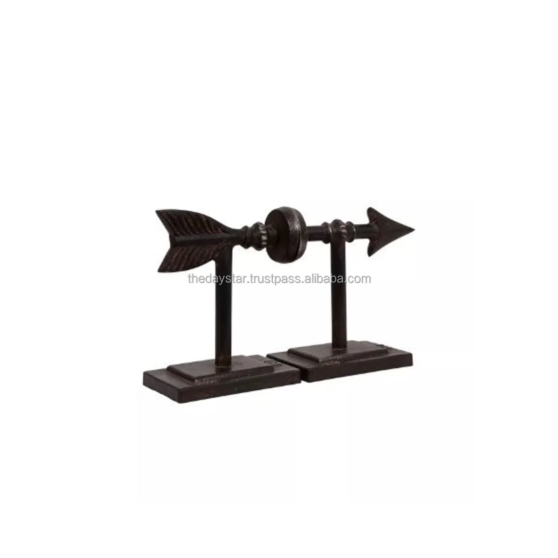 Customizable Modern And Unique Design Metal Iron Abstract Bookends, Non-Skid Book Holders Or Desk Organizer