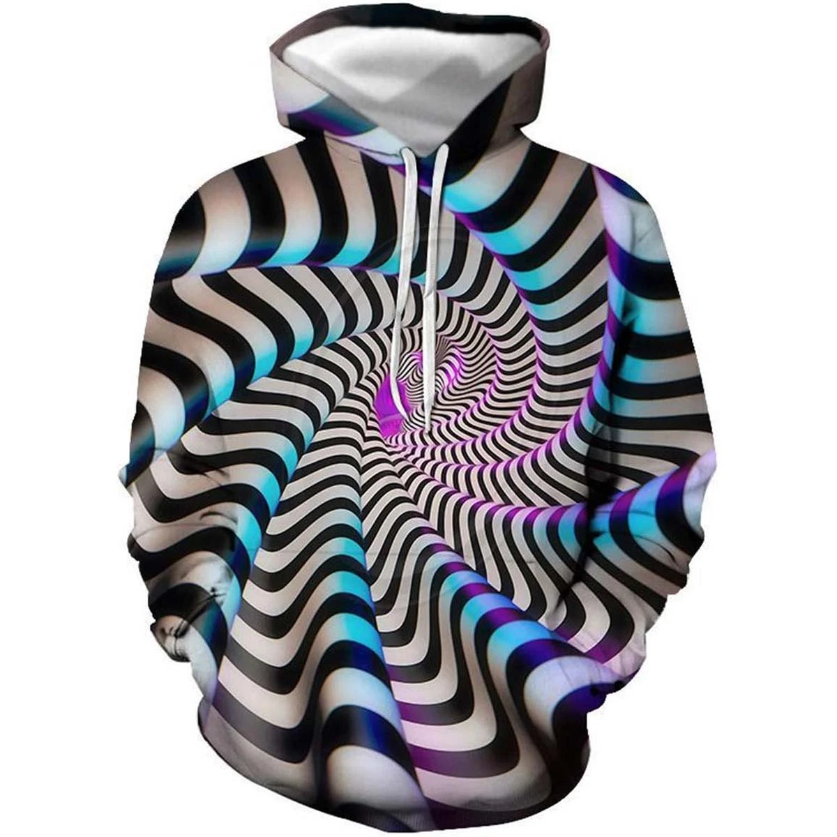 Customized Men Hoodies 3D breathable Thermal Pullover cotton Hoodies Sweatshirt Optical Illusion Unisex