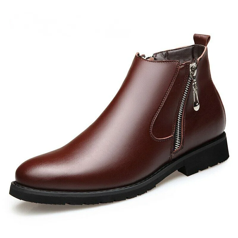 Sheepskin Leather Vintage Chelsea Genuine Leather Patchwork Luxury Design Chunky Heels Cowboy Martin Boots Ankle Riding Boots