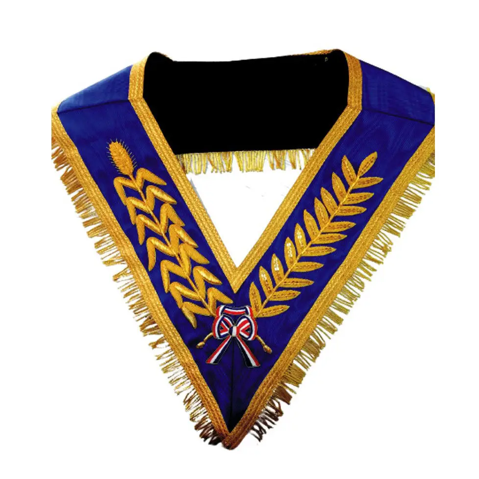 Customized Design Mason Regalia Collars In custom Color With Embroidery Badges Masonic Regalia Collar