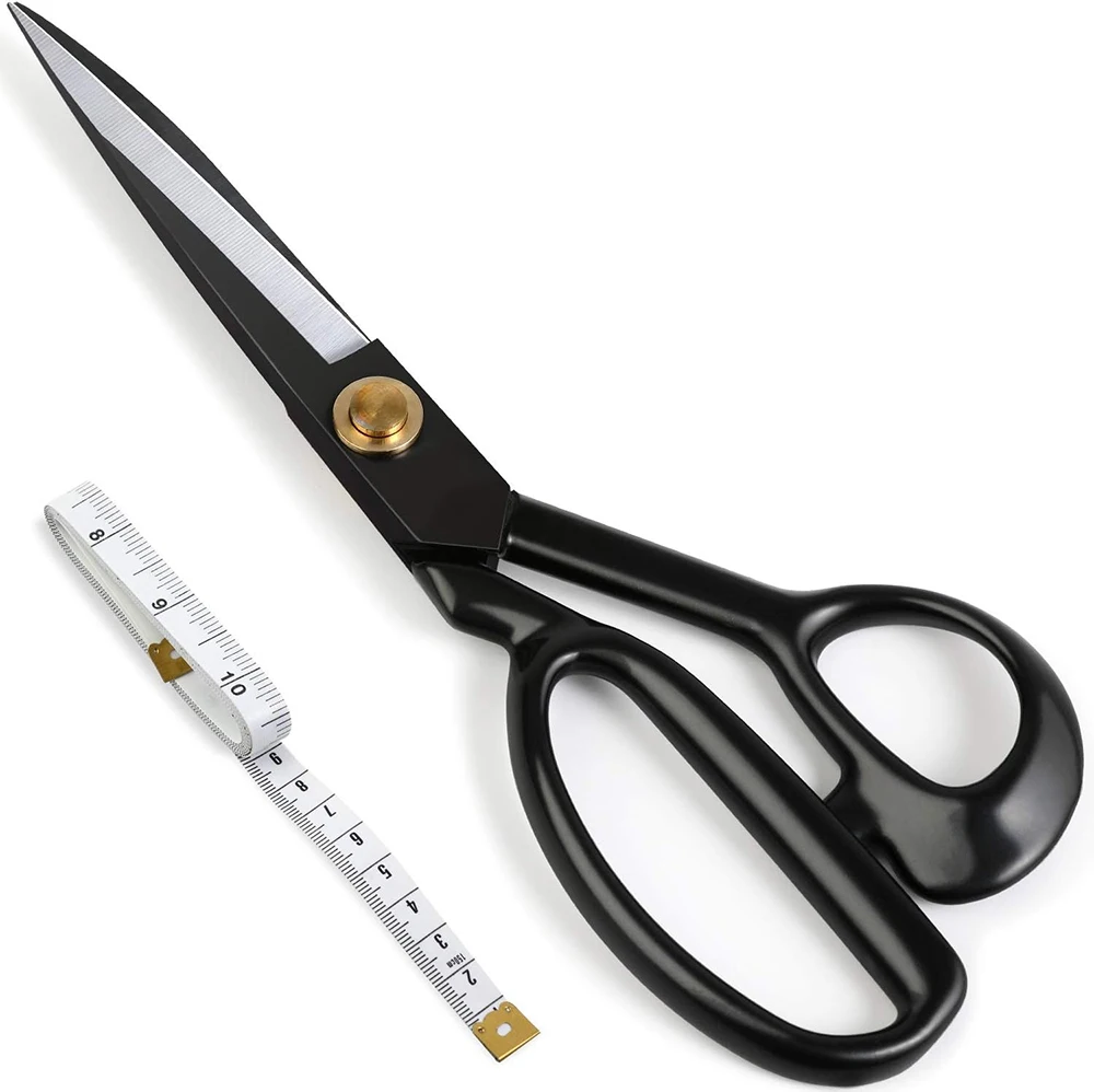 Professional Tailor Scissors 9 Inch for Cutting Fabric Heavy Duty Scissors for Leather Cutting Industrial Sharp Sewing Shears