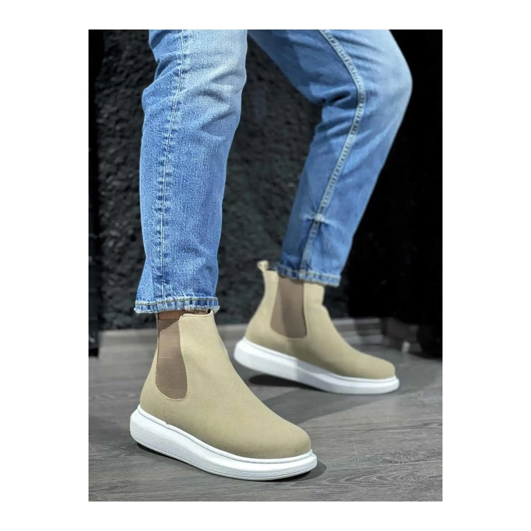 High Sole Shoes 111 Mink Suede