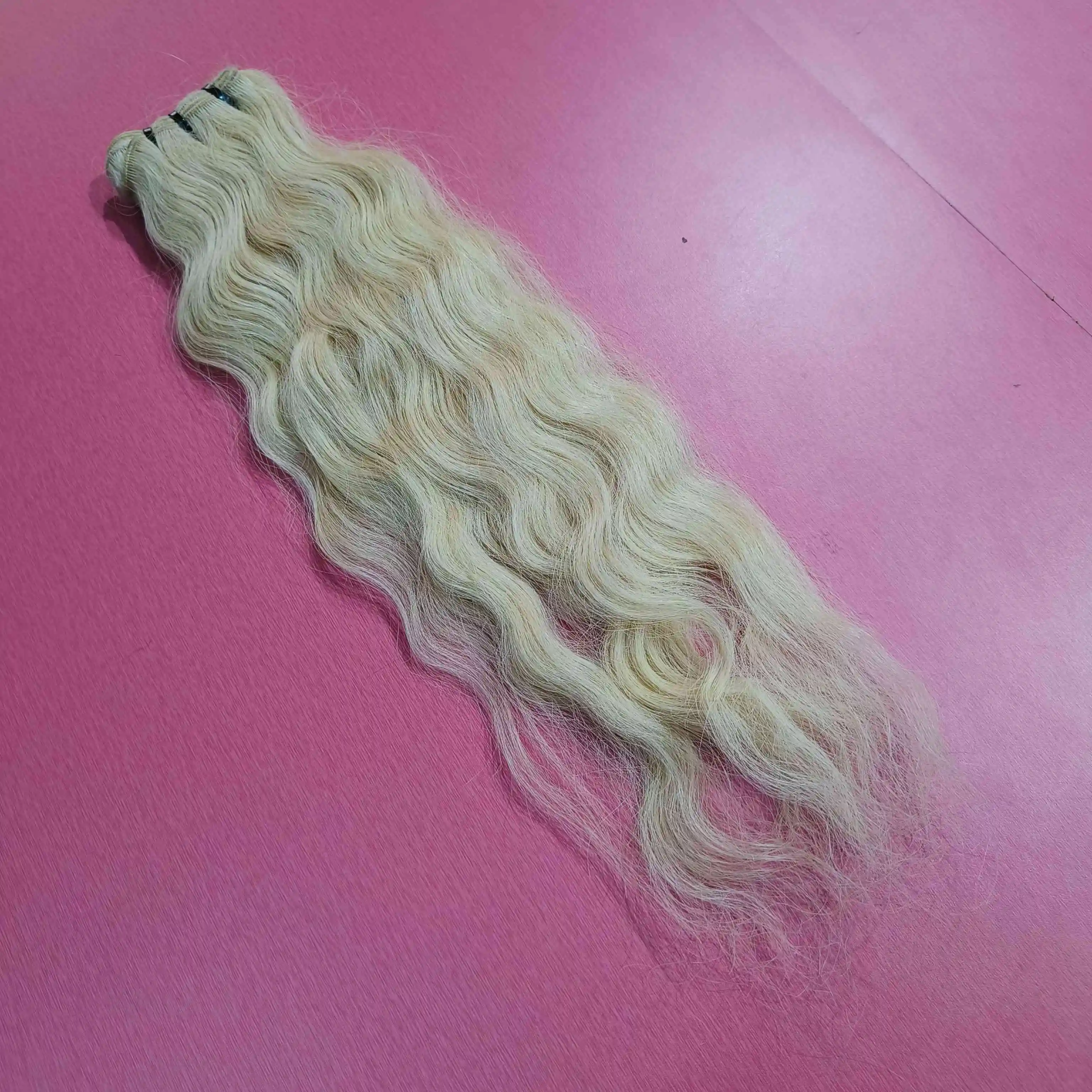 Wholesale Cuticle Aligned 100% Virgin Brazilian Human Hair Extensions 613 Blonde Wavy Curl Style Hair Bundle