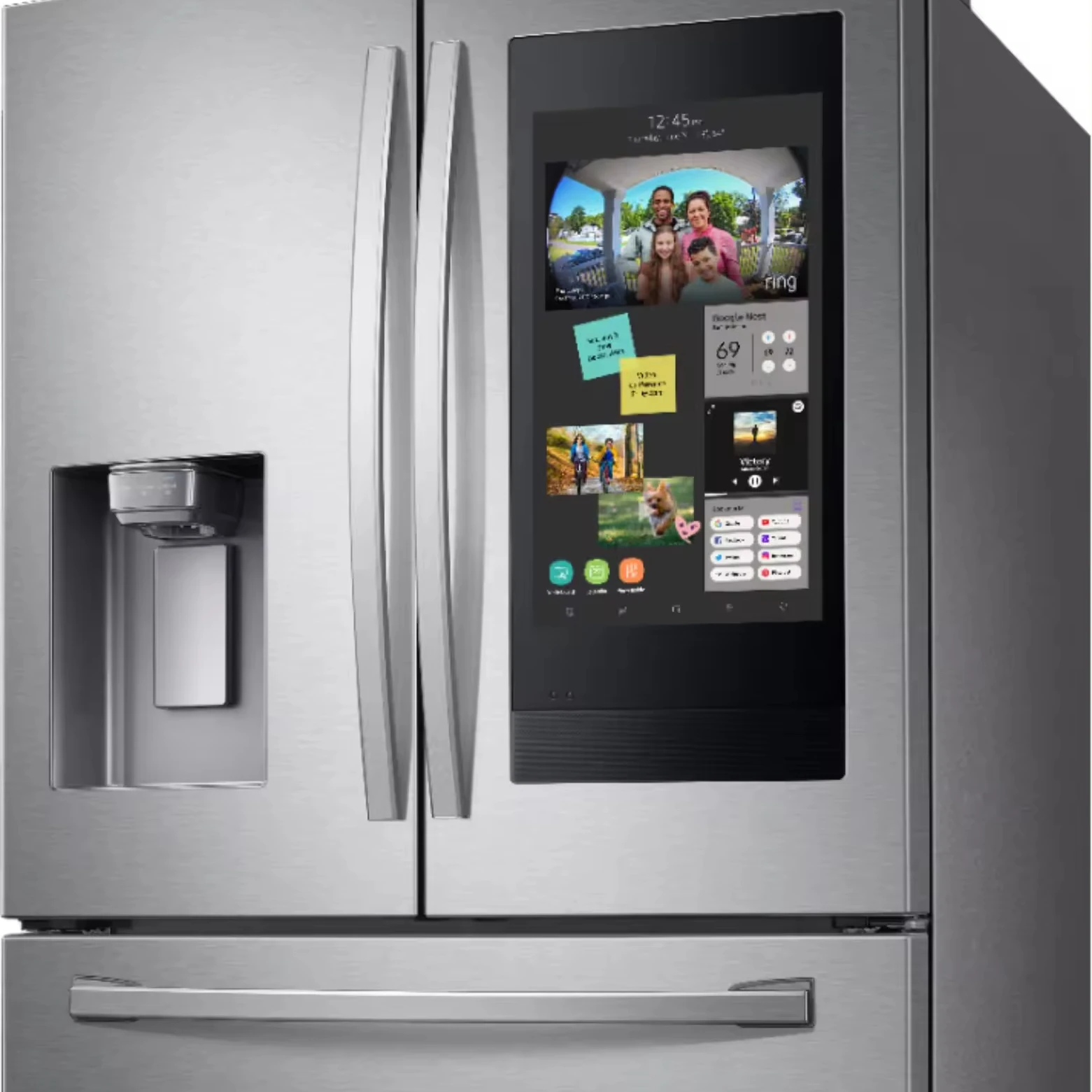 Brand new 28 cu ft 4 Foor French Door Refrigerator With Touch Screen Stainless Steel