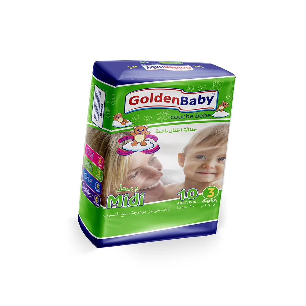 Bulk Supplier New Golden Baby Bay Diaper Midi 10 Pcs 5 To 9 Kg New Golden baby Bay Diapers at Best Price Golden Baby Diaper