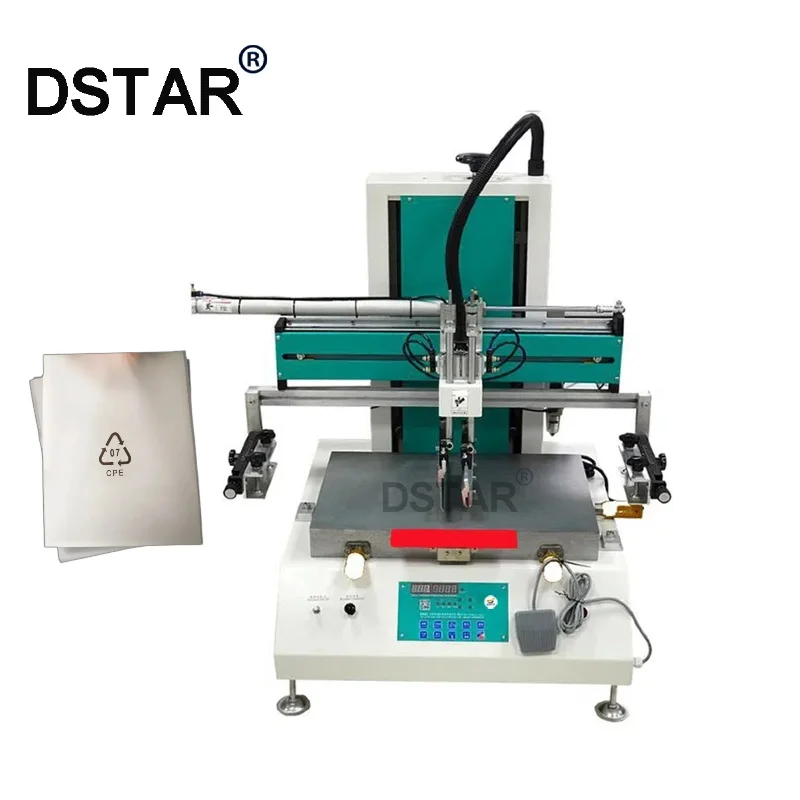Cheap price PVC bag screen printing machine plastic bag semi-automatic flat silkscreen printer screen equipment