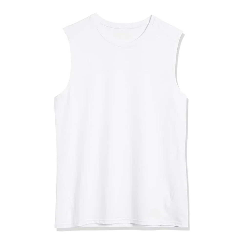 Пользовательские OEM белый дышащий тренажерный зал спортивный фитнес сублимационный Печатный Влагоотводящая тренировочная майка для мужчин