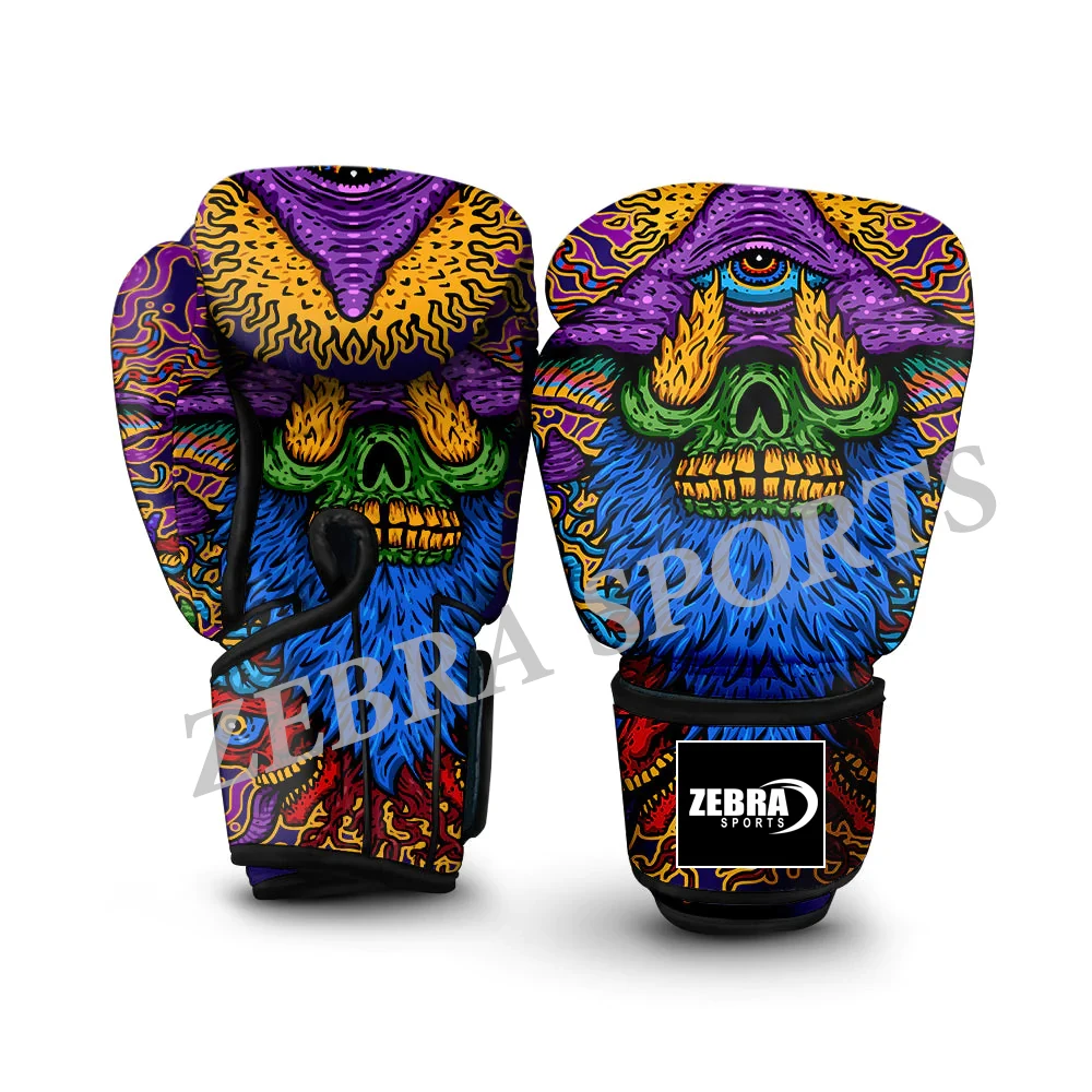 Best Training Custom Pu Leather Boxing glove 3D Print Customize Logo