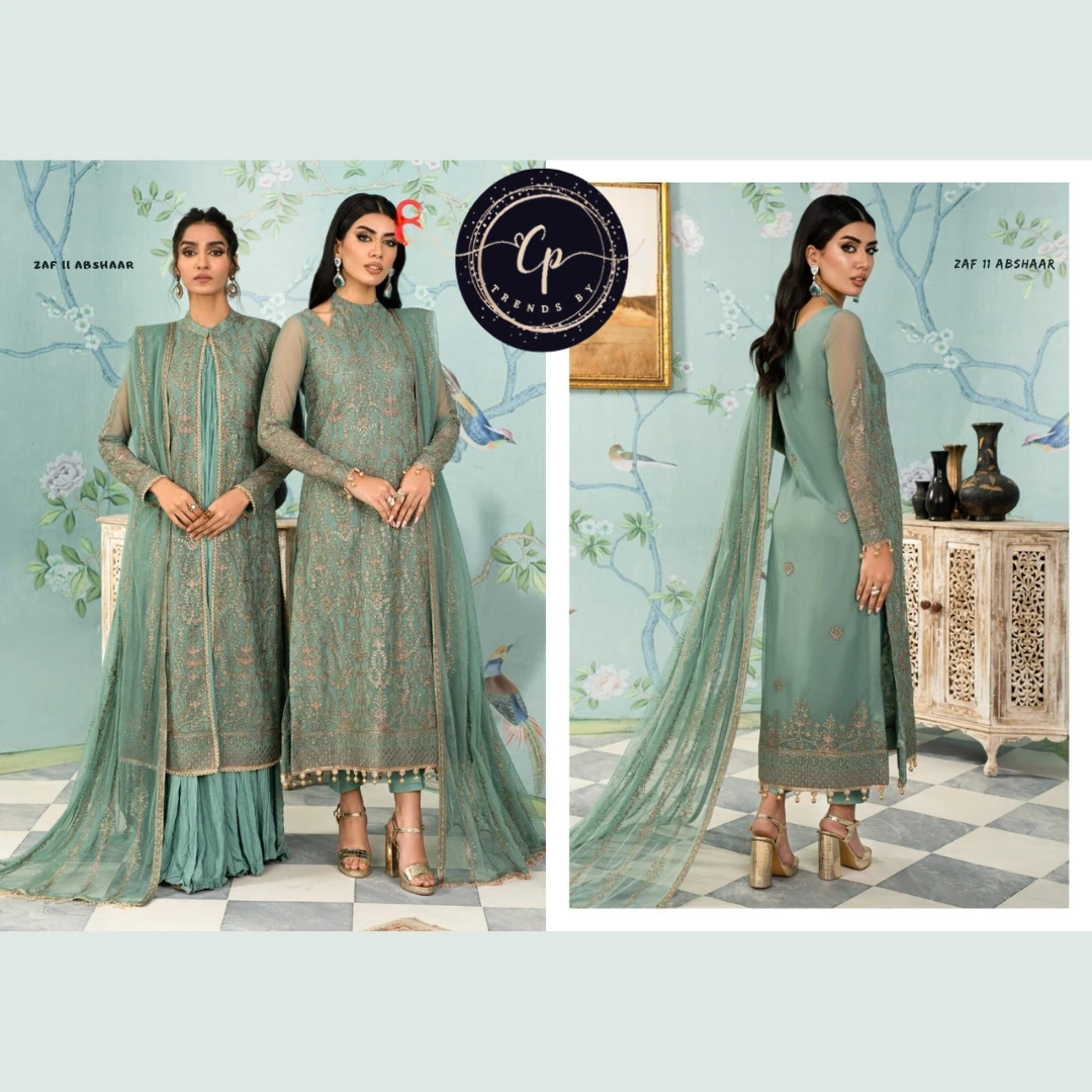 2024 Trends by Cp Pakistani Brand Zarif Afsanah Formal Edit 3 Piece Party Dresses Custom Stitched Ladies Suits