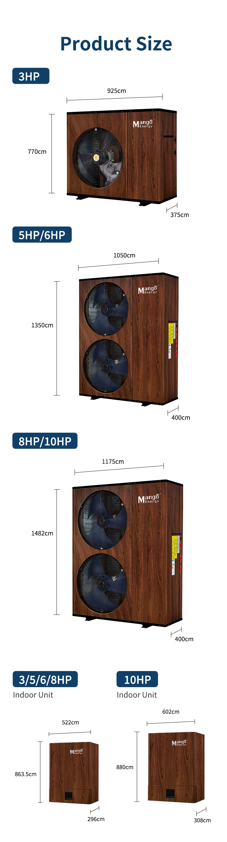 WIFI R32 UKCA CE heat pump Air source split cooling and heating system hot water Control heat pump