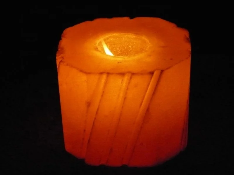Beautiful Square Pink Salt Crystal Candle Holder Machine Crafted Polished Factory Direct Wholesale Price Pakistan Decorative