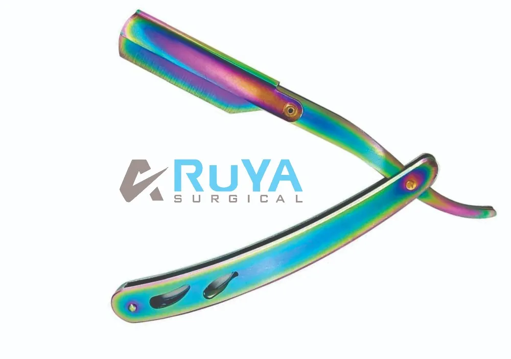 Multi Folding Stainless Steel Straight Edge Razor Traditional Handle Shaver Barber Shaving Tool Beard Shaving Blade Barber Hair