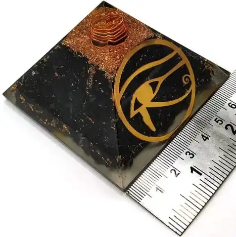 wholesale shungite orgonite pyramid with tree of life symbol:emf protection:orgone pyramid:healing crystal stone:table decor
