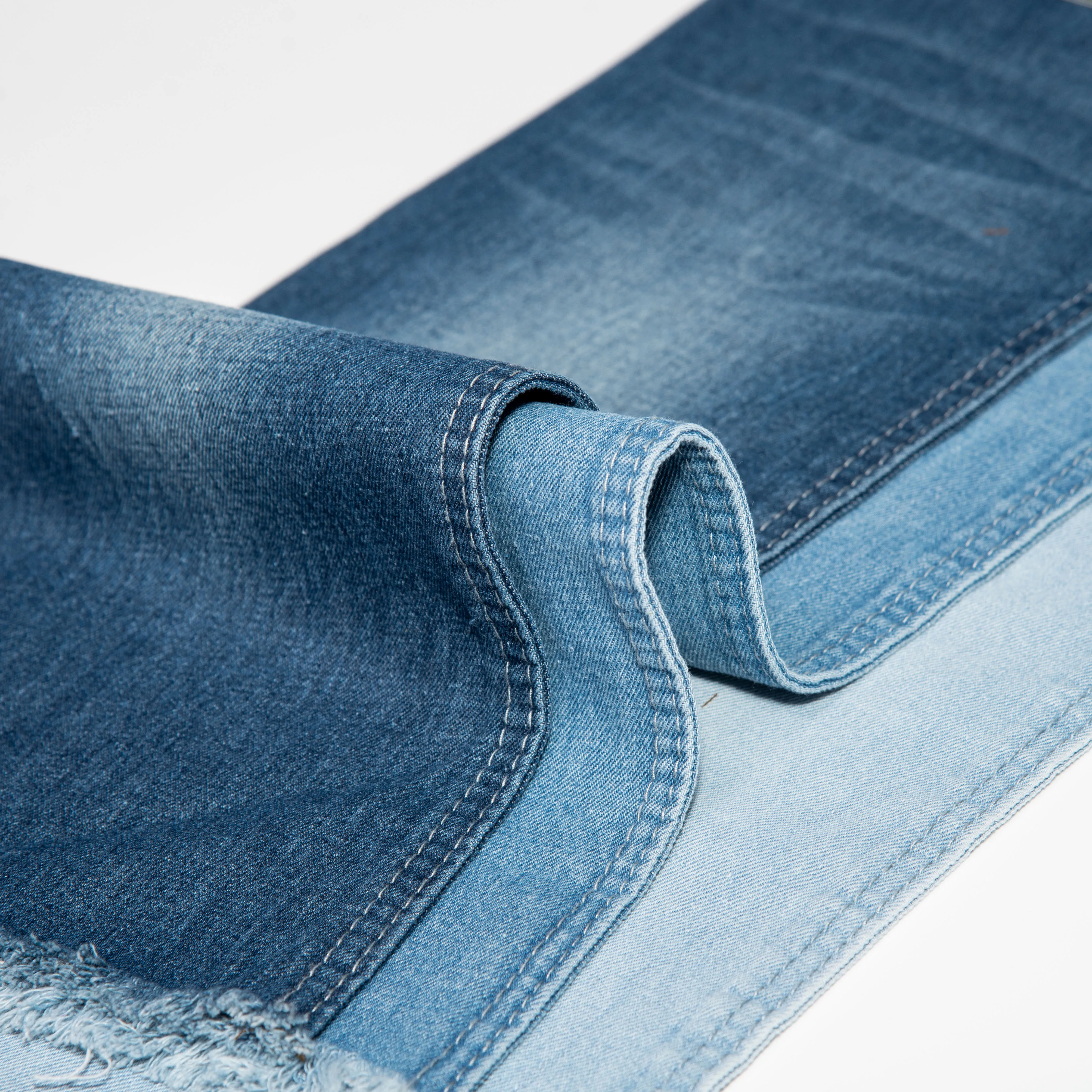 Rolls Packing Sustainable 52% Cotton, 25% Rayon, 20% Polyester Non-stretch Denim Fabric Wholesale Exported From Vietnam
