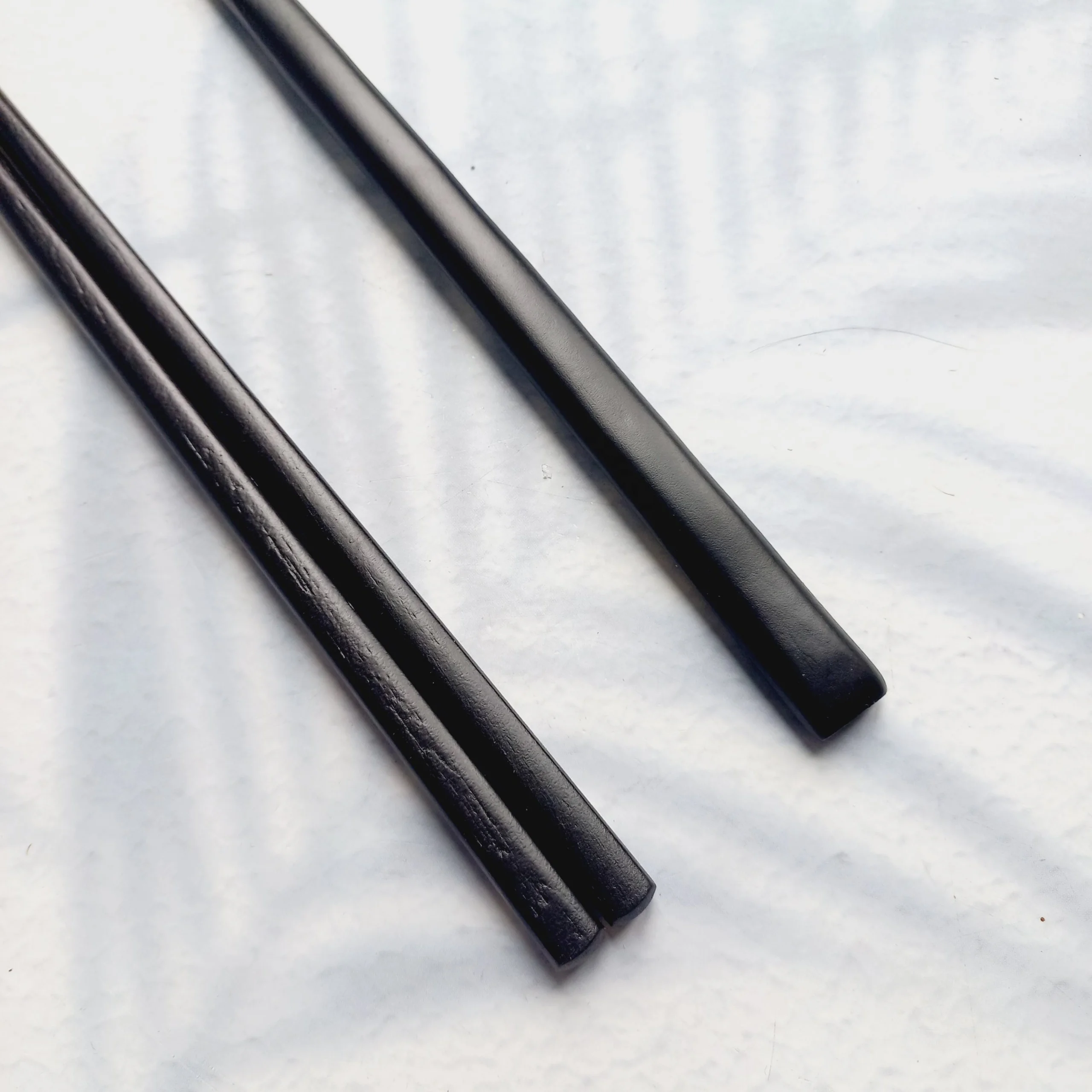 Black Wooden Spoon Chopsticks Reusable Cutlery Set For Travelling Natural Flatware Food Grade Craft Eco Friendly