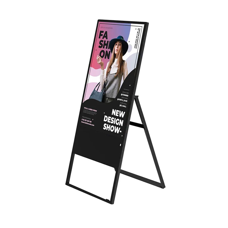 50 Inch 4K UHD Commercial LED Display with 350-nit Brightness Wide Viewing Angles Ethernet LAN Built-in Media Player DVI