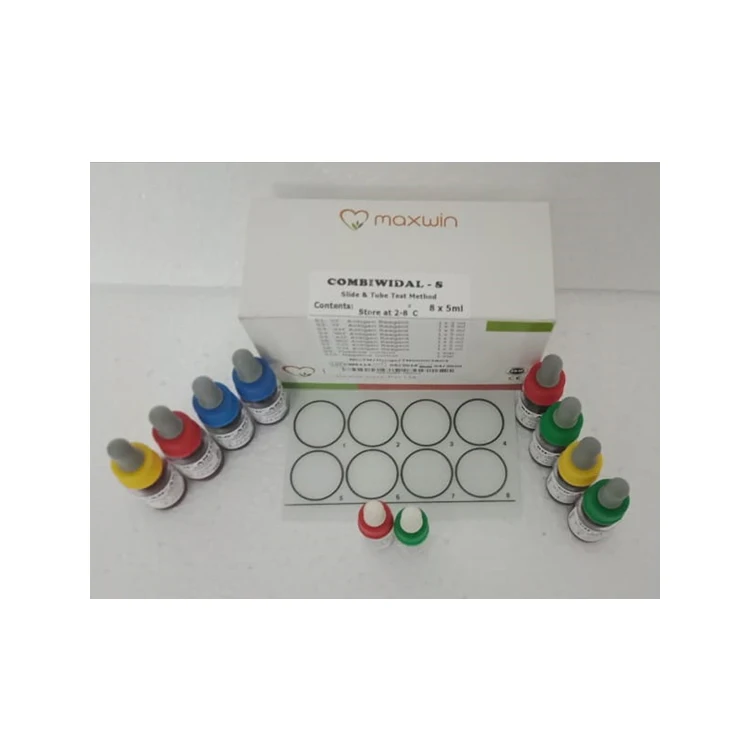 Manufacturer of Good Quality Laboratory Usage Reagent Widal 8 Antigen Slide/ Tube Method Test Kit Set for Diagnosis