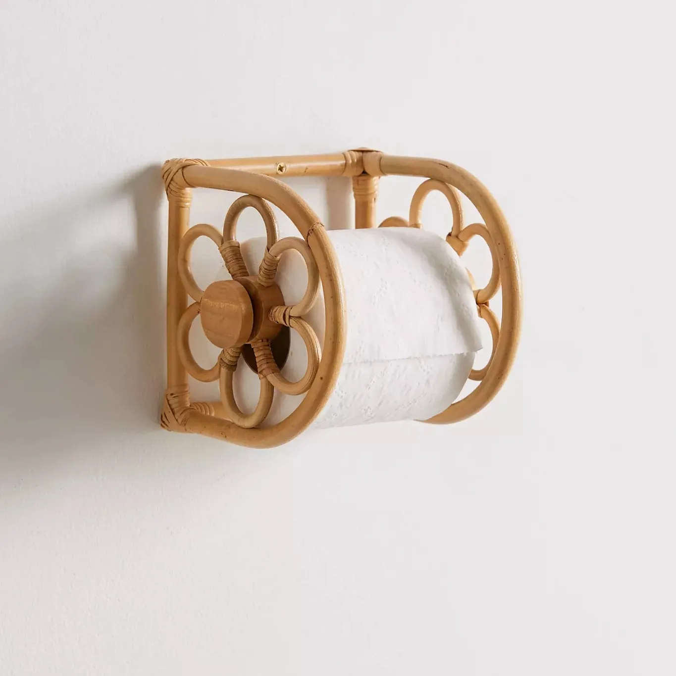 Made in Vietnam kitchen paper roll holder eco friendly rattan towel holder wholesale