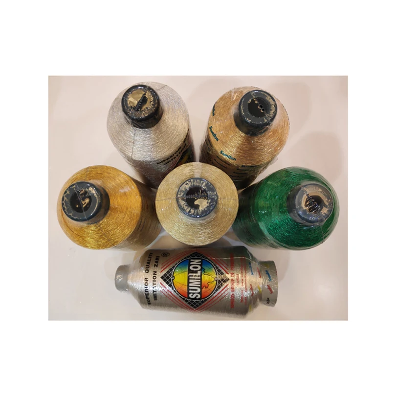 Глобальный экспортер гарантированное качество Высококачественная витая полиэфирная Плоская Круглая вязальная металлическая пряжа для вышивки и ткачества