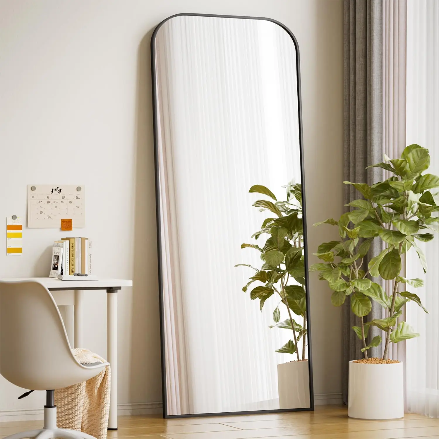 OEM/ODM Quality Control--ISO9001: Full body mirror with rounded corners hanging on the wall or leaning against the floor mirror