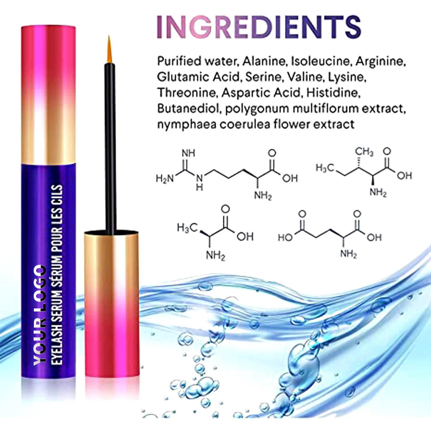 Factory Manufacture Affordable Lash Serum--Completely Natural Formulation