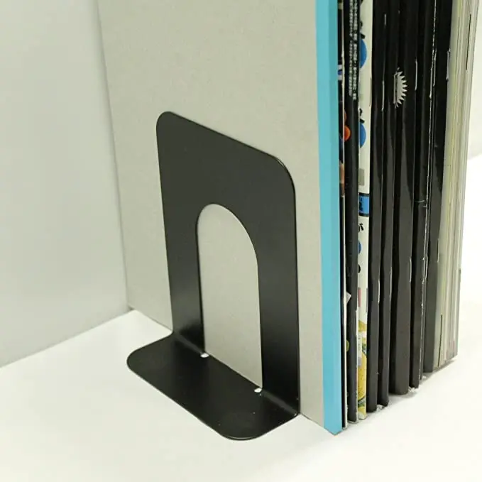 Vintage Small Steel Bookend Metal Bookends Book Ends for Shelves Heavy Duty Book Stand for Reading