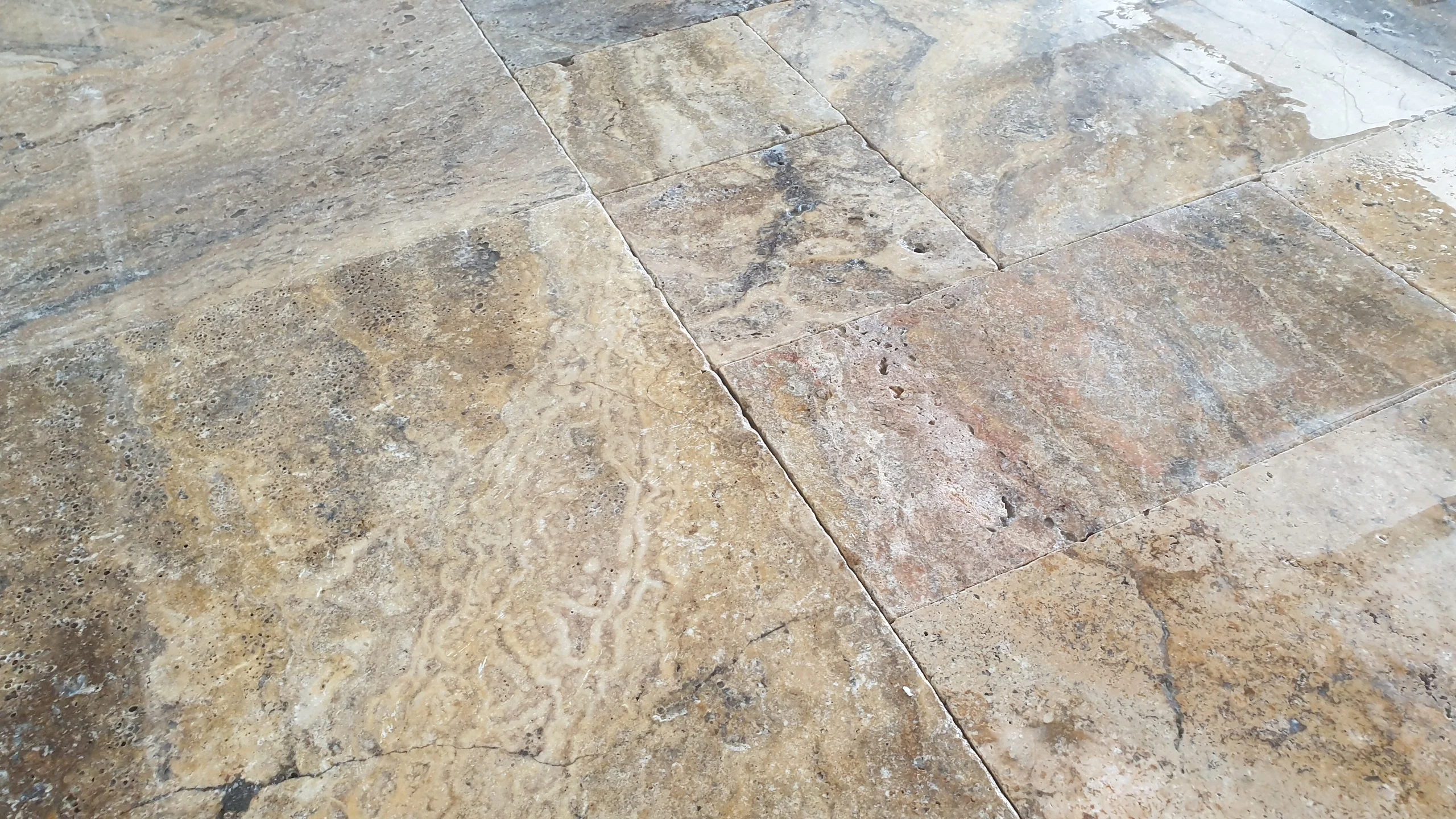 Turkish-made Orange Travertine Paver Set Scabas Travertine Pattern for Outdoor Use CEM-FPT-08 Model Orange Brown Tiles