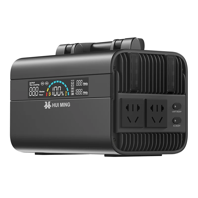 Manufacturer Portable Power Station 577Wh USB Type-C DC AC Output 500W outdoor Power Station 600W with Solar Energy