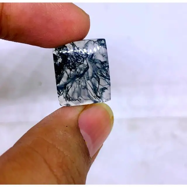 Best Grade Moss Agate Gemstone Moss Agate Loose Gemstone Cabochon Lot 100% Natura loose Gemstone For Jewelry 11 Cts. 17X14X4