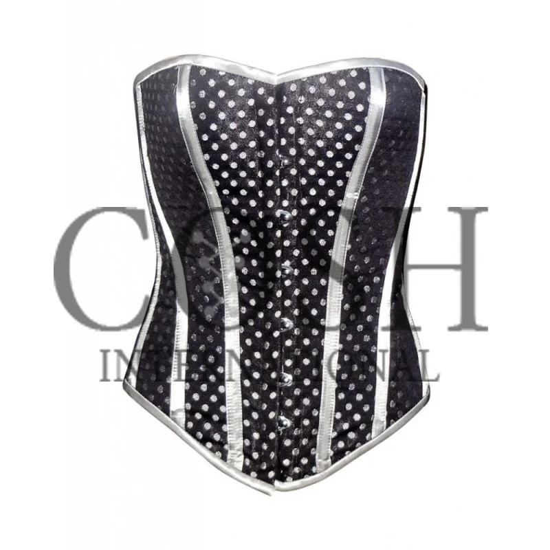 COSH CORSET Overbust Steelboned Waist Training Heavy Duty Polka Dot Brocade Corset Fashion And Party Wear Dress