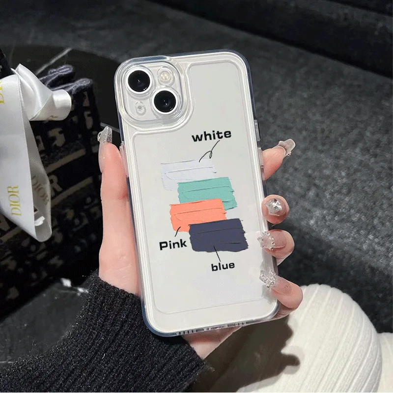 Art Cartoon Cute Fashion TPU mobile phone case clear shock absorption compatible for  iPhone 14 Pro for iphone 13 12 11 X