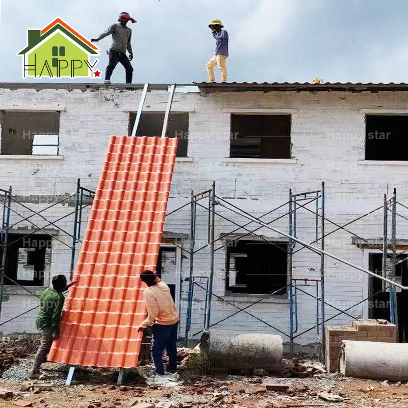 Muestras gratuitas teja tipo espanola y Teja PVC para techos de casa materiales de tejas termoacusticas upvc