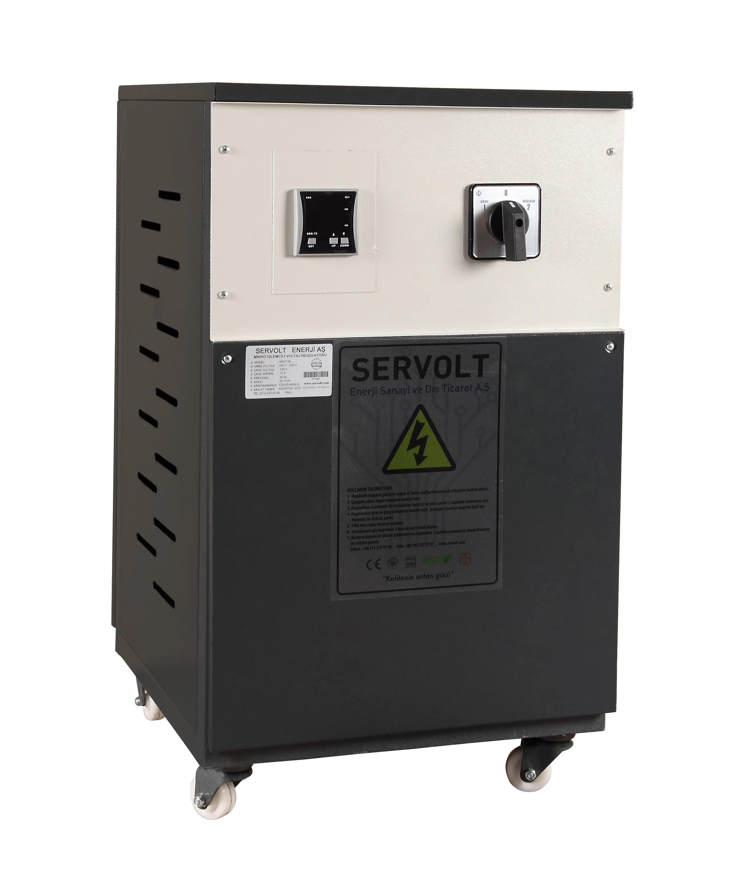 Single Phase 50 KVA Servo Motor Voltage Regulator Stabilizer 160 -250 V/220 V Aluminium and Copper Version