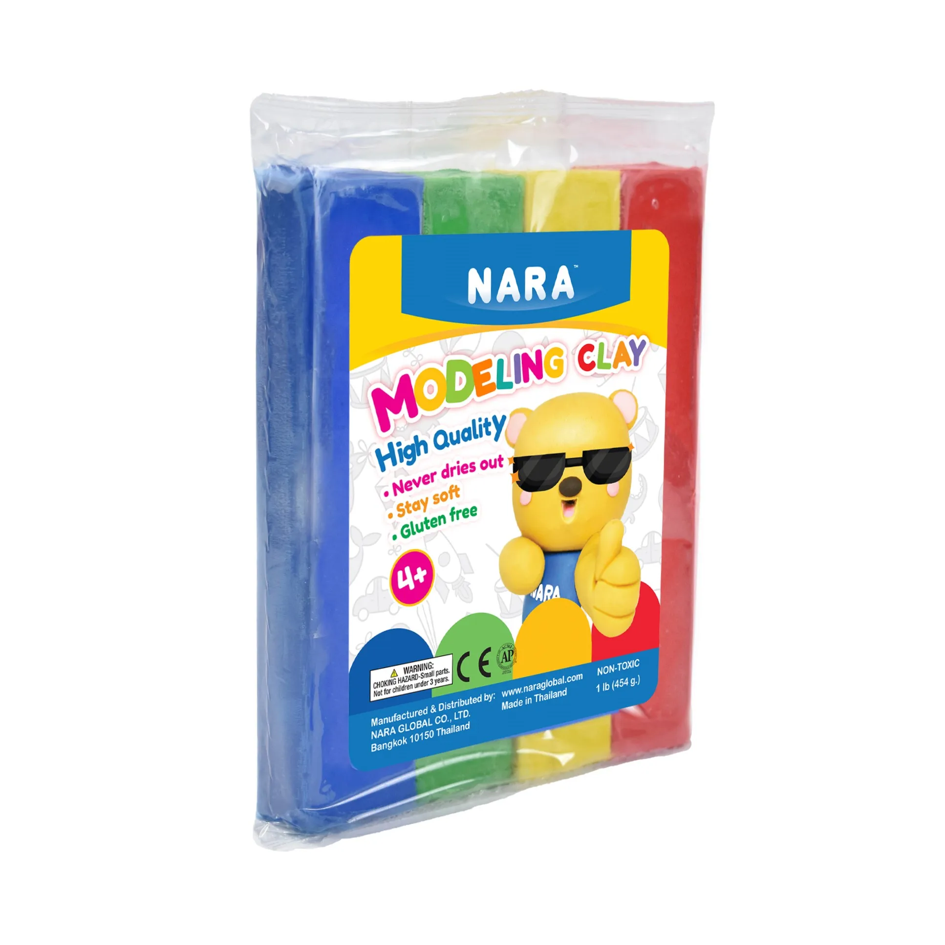 Wholesale NARA Non-Toxic Soft Modeling Clay 454 G. PRIMARY Color Plasticine Education Toy Animal Figurine Craft Great DIY