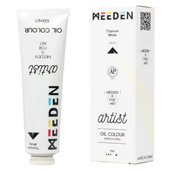 MEEDEN Oil Paint 100ml (3.38 oz) Titanium White Oil Paint Tubes Heavy Body Non-toxic Artist Oil Based Paints for Canvas Painting