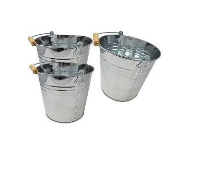 Bar Counter Wall Metal Galvaized Wine Ice Bucket With Handle