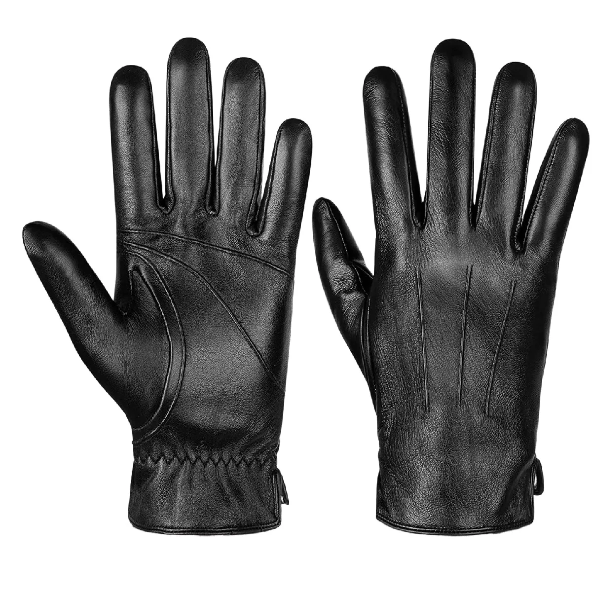 Customized Fashion Outdoor Winter Driver Leather Gloves Custom Best-Selling High-Quality Winter Leather Gloves Men