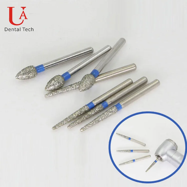Quality Guaranteed 5pcs high speed standard handle Chinese FG Diamond Coated Dental Burs