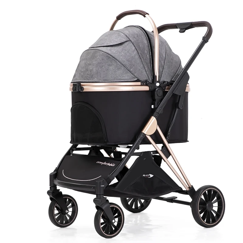 New design pet stroller with high quality small size pet dog EVA wheels with