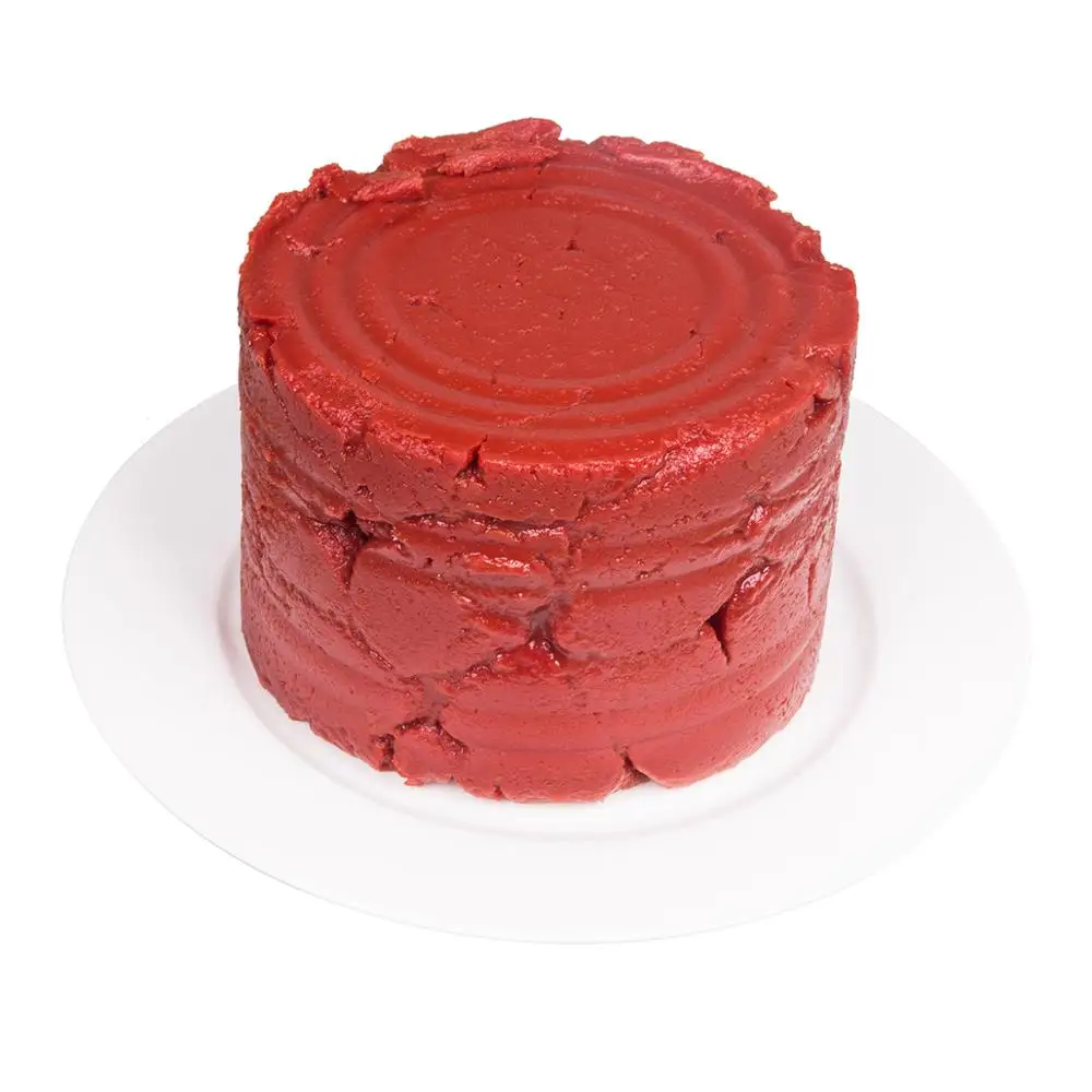 Red Color Double-Concentrated Tomato Paste in Drum Packaging Factory-Ketchup Also Available in Sachet Packaging