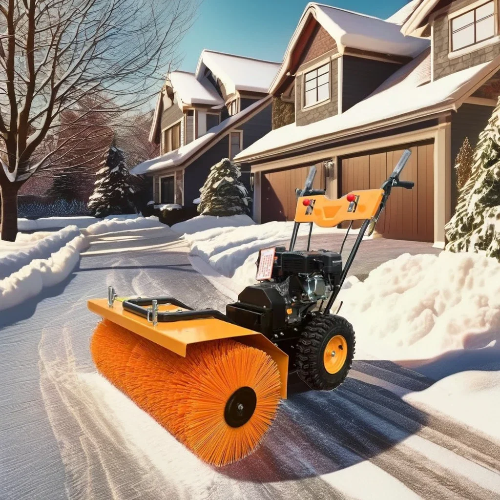 Hot Sale Gasoline Walking Type Snow Thrower Snowplow Machine Factory Price Snow Blower Diesel Engine Snow Sweeper