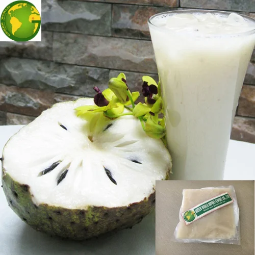 NEW 2023 FROZEN IQF SOURSOP PUREE  FOR FOOD & BEVERAGE - FRESH TASTE IQF FROZEN SOURSOP PUREE - PUREE FOR SALE