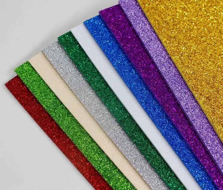 Party accessories non toxic thin glitter foam sheets