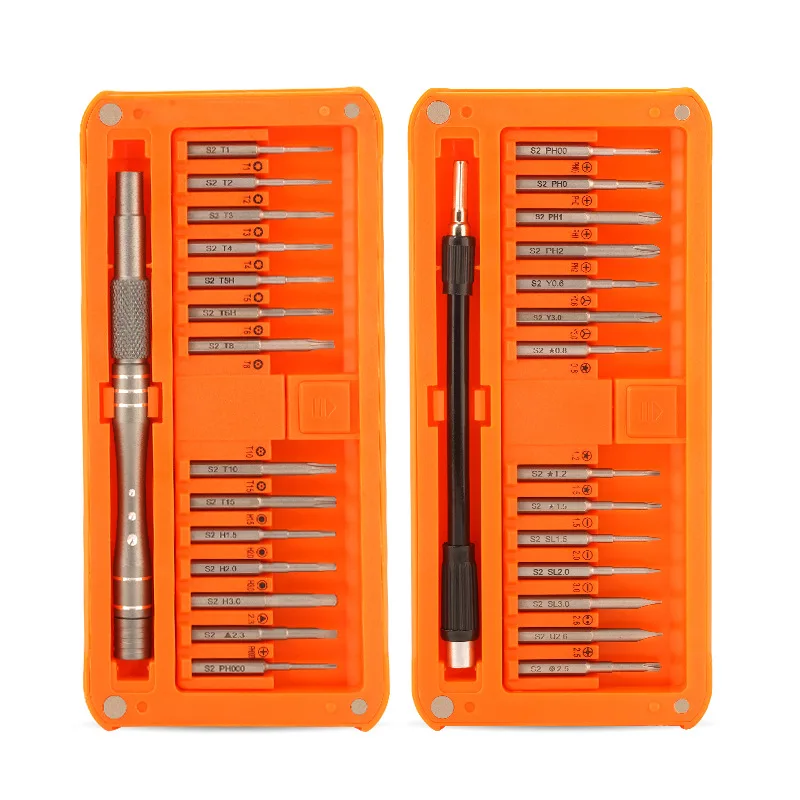 MYJ 30 in 1 Precision Screwdriver Set Extended S2 Batch Head Mobile Phone and Notebook Repair and Disassembly Screwdriver Set