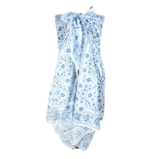 Оптовая продажа 100% ручная работа мягкая хлопчатобумажная ткань низкая цена с принтом Pario giter Sarongs пляжные платки для женщин