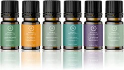 High on Demand Personal Care Pack of 6 Essential Oil Lavender Orange and Tea Tree Essential Oils for Body Care