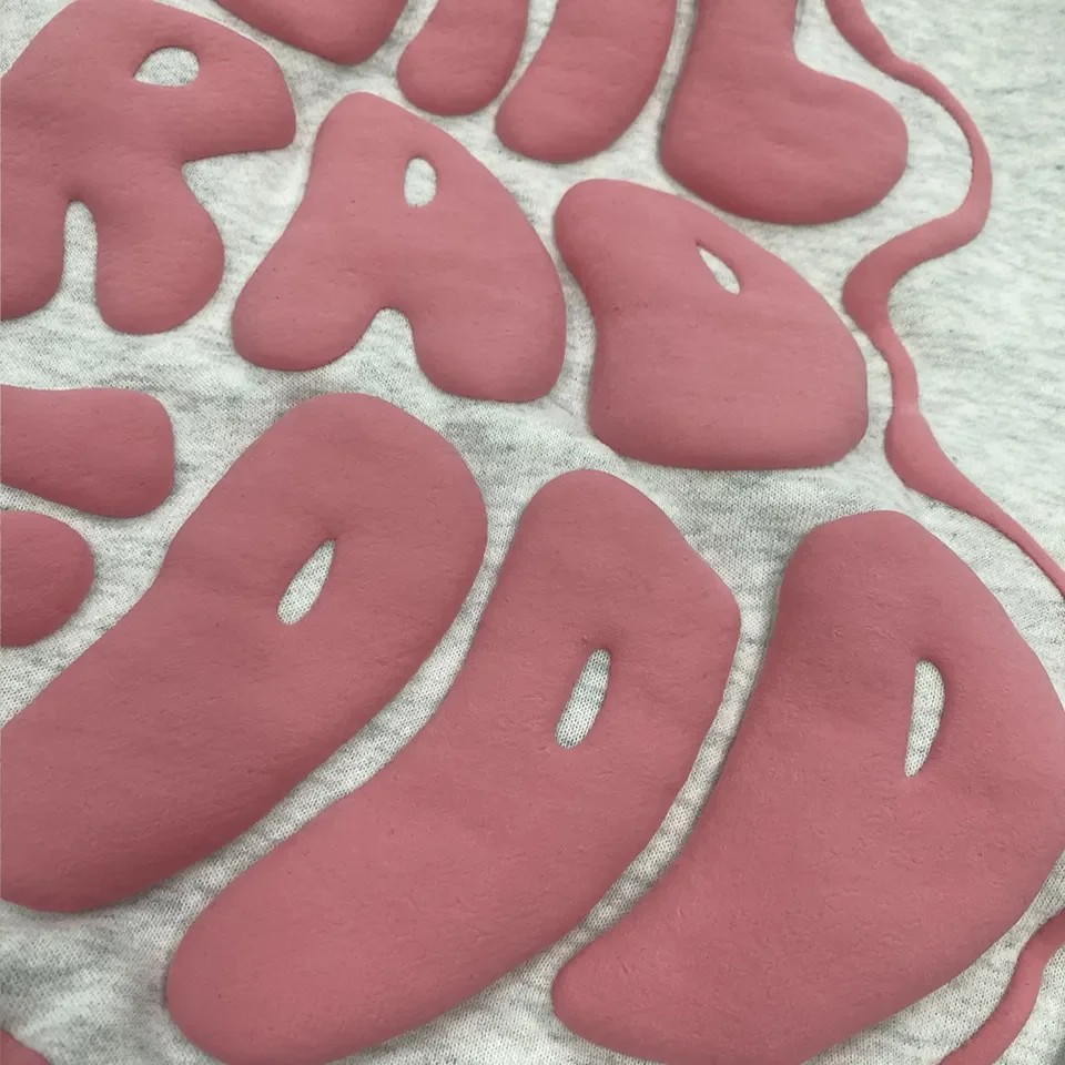 High Quality  Unisex 350 400 Gsm Cut And Sew Hoodie Jacket Full Face Rhinestone Puff Print Custom Full Zip Up Men Hoodie