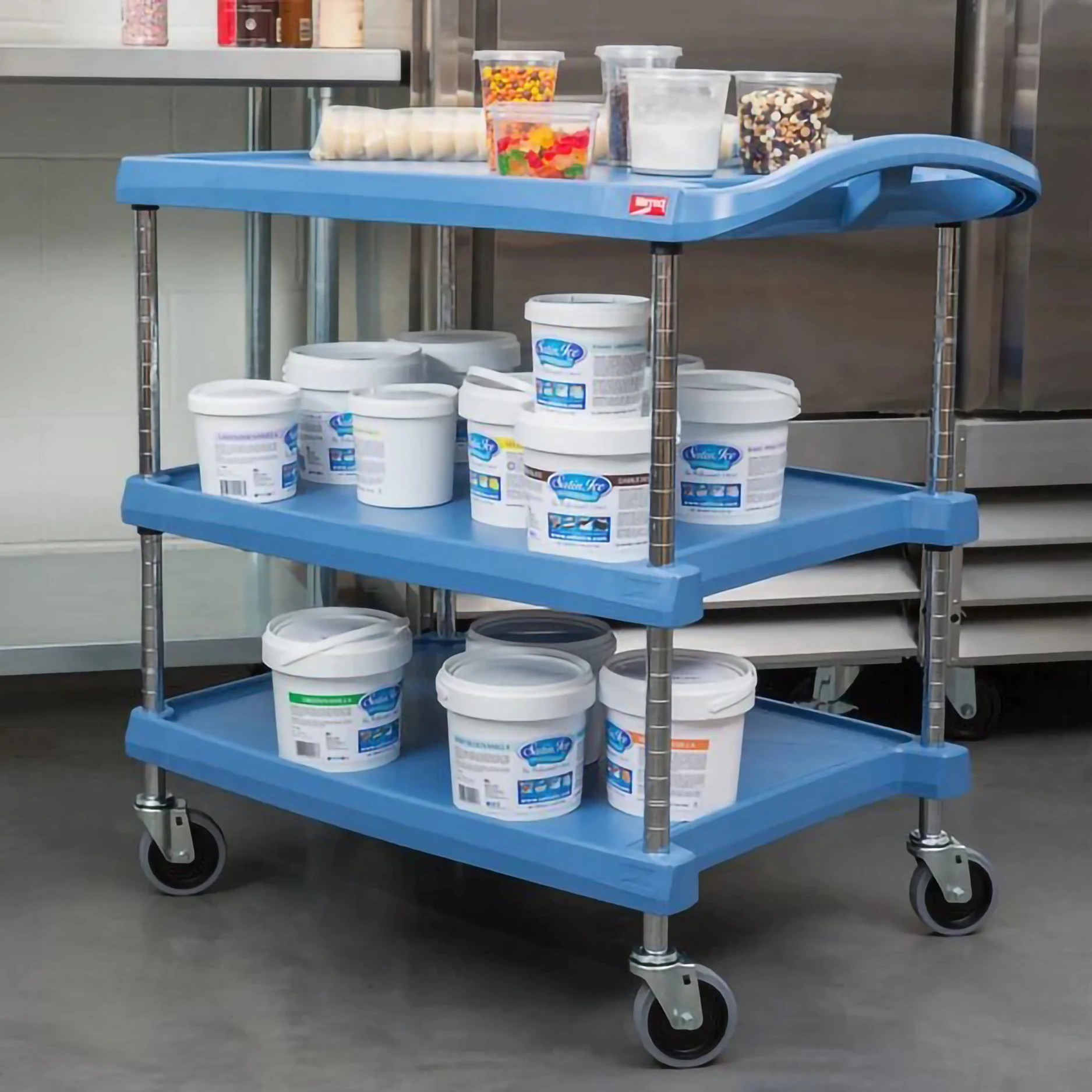 Top Grade Metro Shelves myCart Series 2-Shelf and 3-Shelf Utility Carts with Customized Multiple Layers